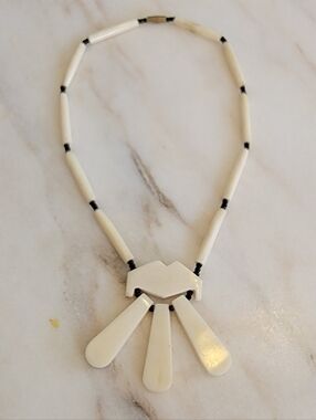 White Statement Necklace